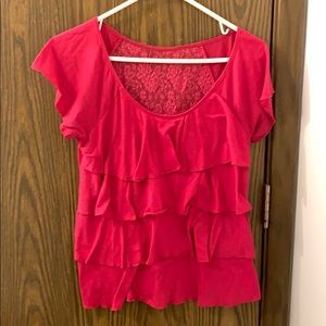 Pink tiered blouse